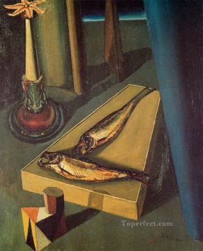 ジョルジョ・デ・キリコ Painting - 神聖な魚 1919年 ジョルジョ・デ・キリコ 形而上学的シュルレアリスム